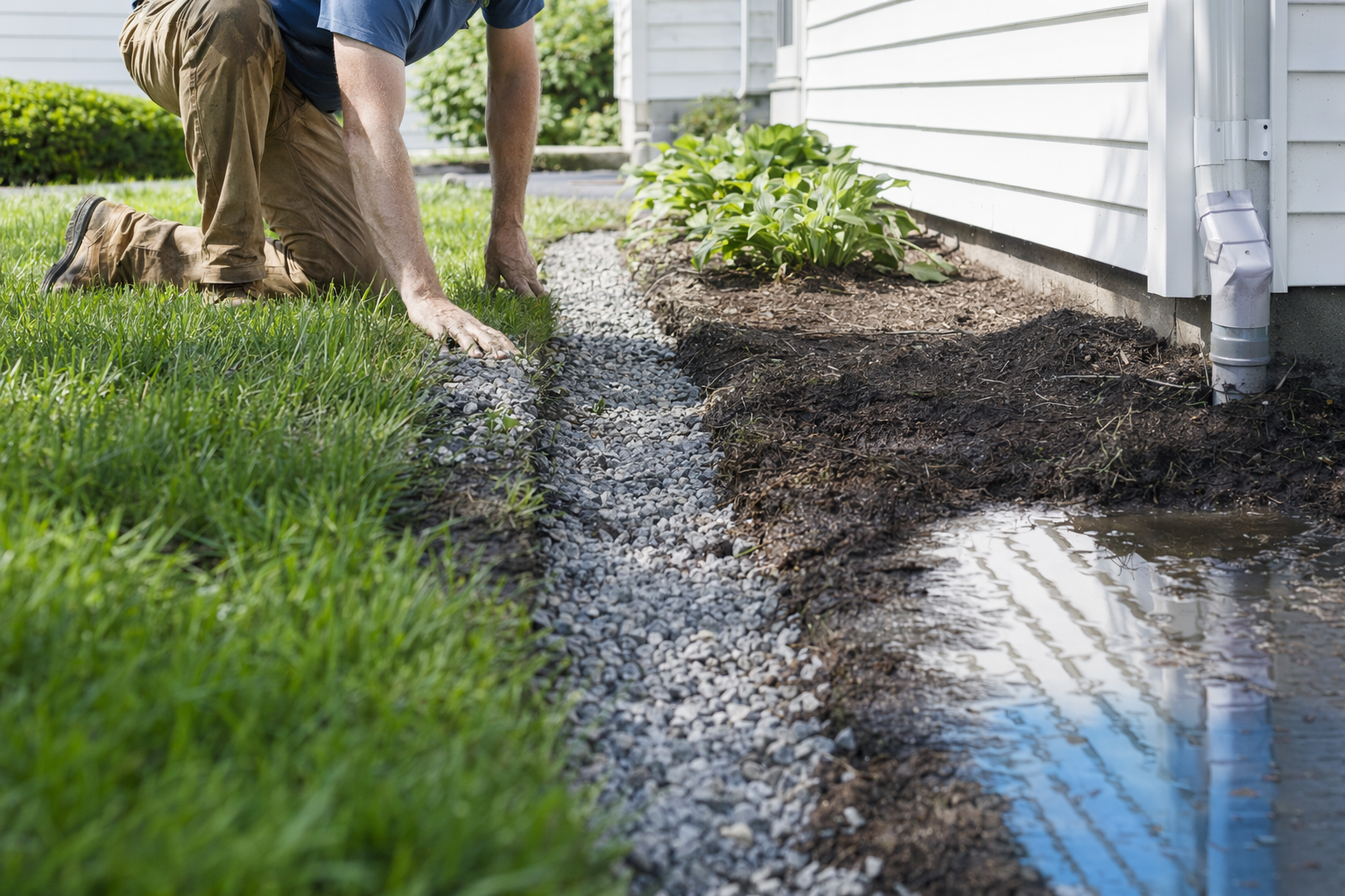 How to fix a yard that floods or stays soggy